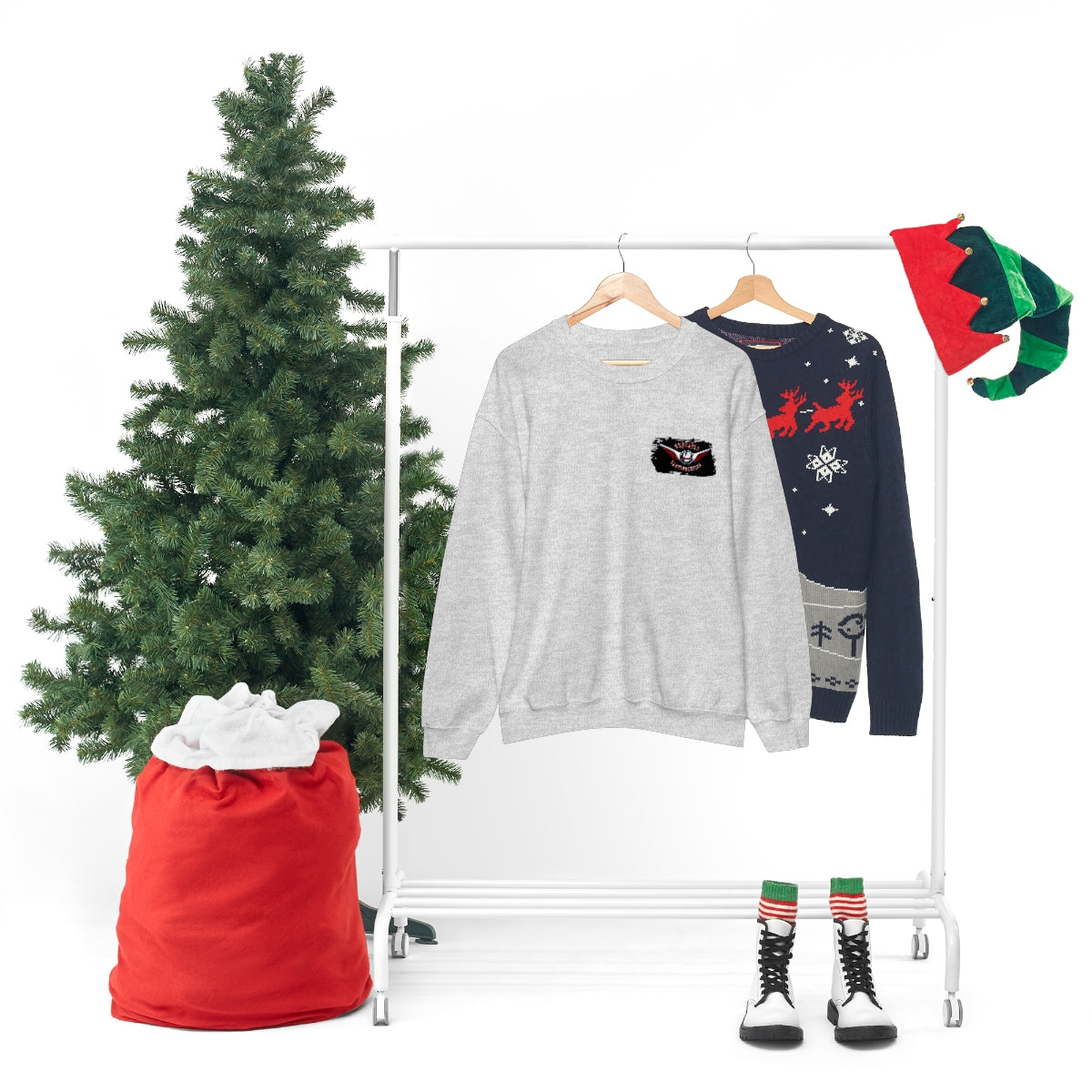 OFFICIAL Superfly ElectroCycles Shop Heavy Blend Sweatshirt (Gildan)- (F/B Print)