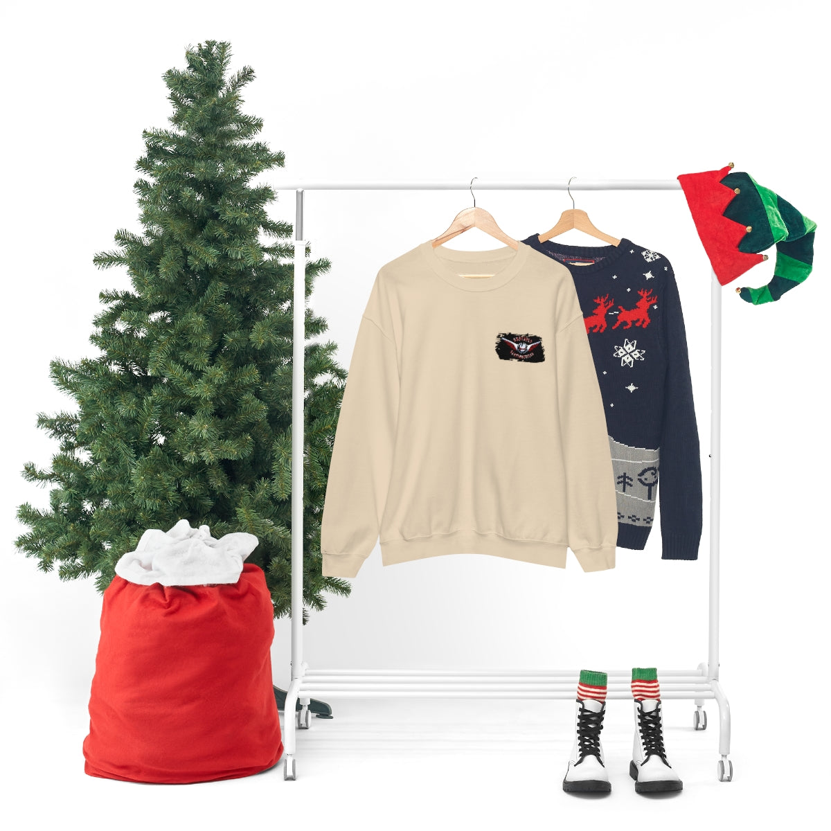 OFFICIAL Superfly ElectroCycles Shop Heavy Blend Sweatshirt (Gildan)- (F/B Print)