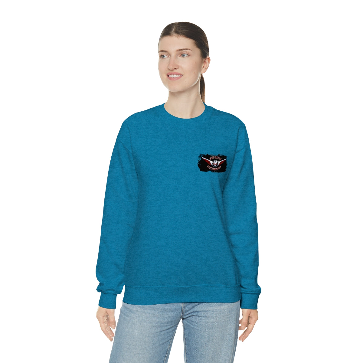 OFFICIAL Superfly ElectroCycles Shop Heavy Blend Sweatshirt (Gildan)- (F/B Print)