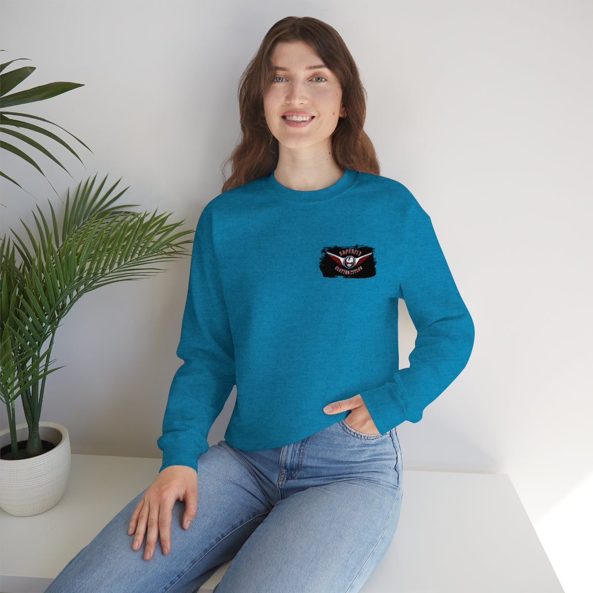 OFFICIAL Superfly ElectroCycles Shop Heavy Blend Sweatshirt (Gildan)- (F/B Print)