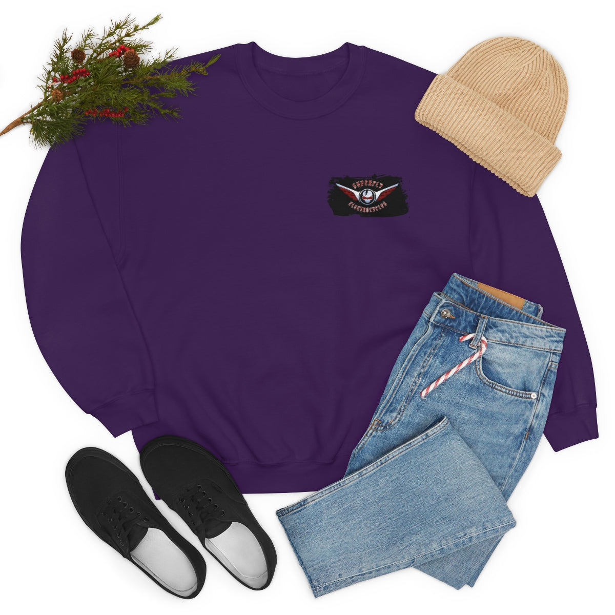 OFFICIAL Superfly ElectroCycles Shop Heavy Blend Sweatshirt (Gildan)- (F/B Print)