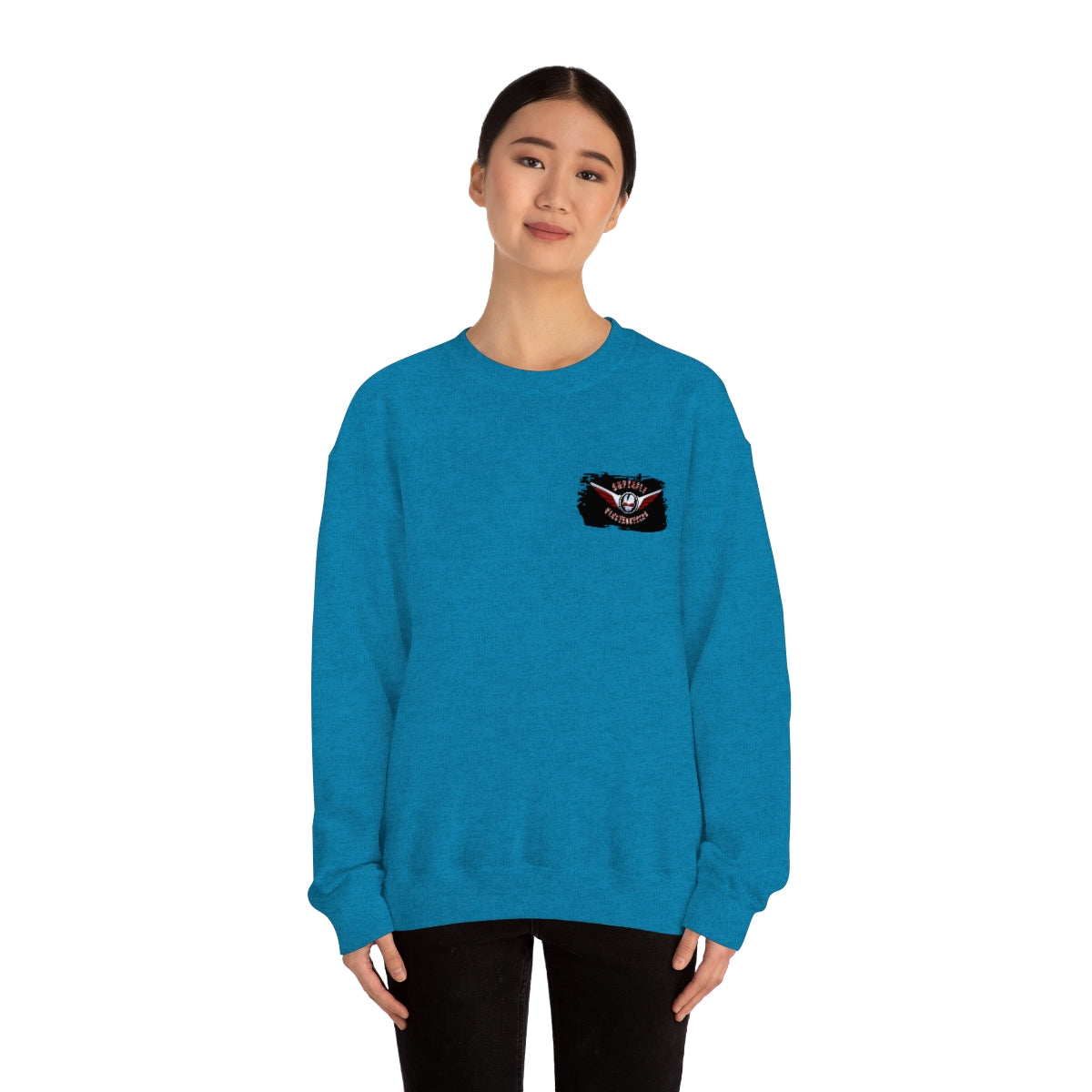 OFFICIAL Superfly ElectroCycles Shop Heavy Blend Sweatshirt (Gildan)- (F/B Print)