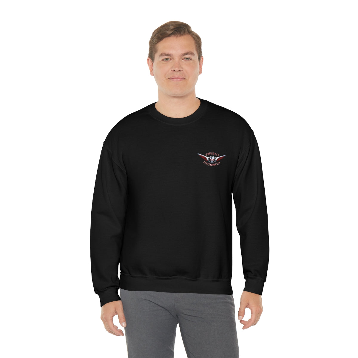OFFICIAL Superfly ElectroCycles Shop Heavy Blend Sweatshirt (Gildan)- (F/B Print)